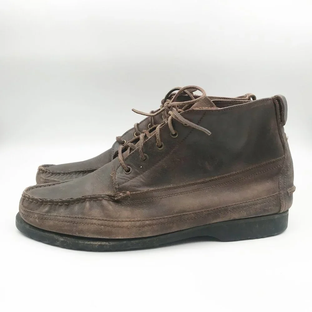 COLORADO Brown Leather Lace Up Chukka Boots Mens 11